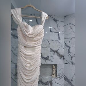 House of CB Strapless Cream Dress